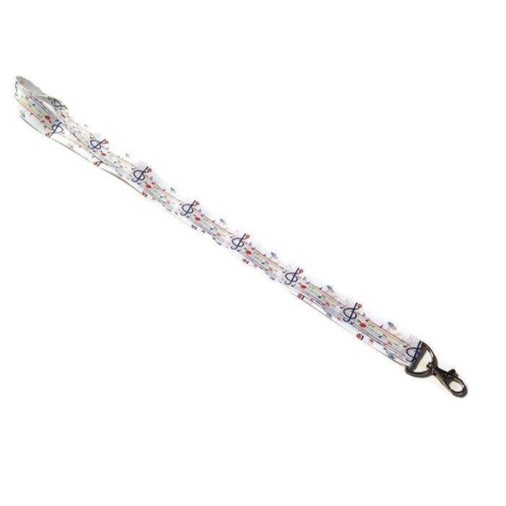 Music Notes Lanyard Keychain, Music Lover, Band Director Gift, Keychain